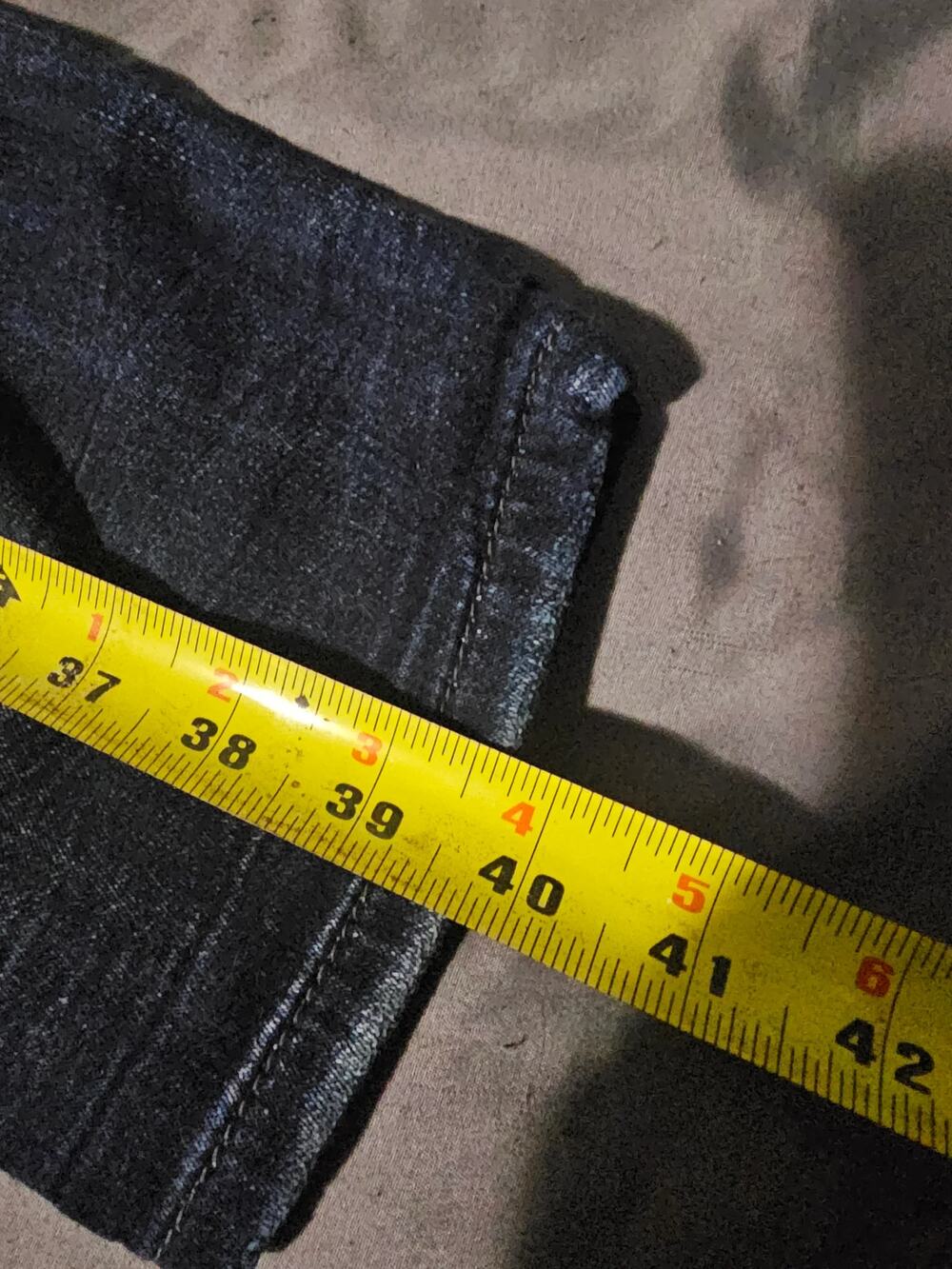Scotch and Soda dark wash slim straight jeans fading whiskering five pocket zip